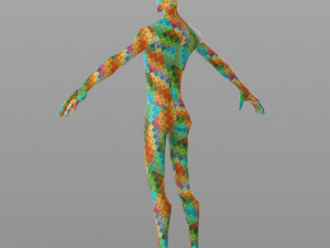 stylised male base 3D Model