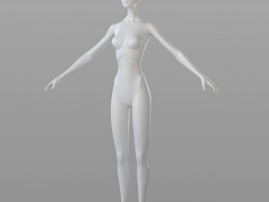 stylised female base 3D Model