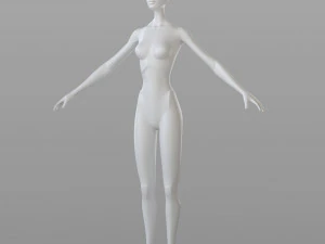 base feminina estilizada Modelo 3D