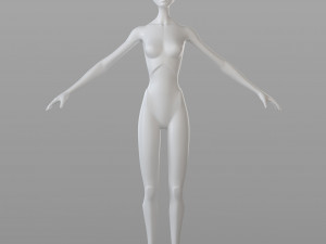stylised female base 3Dモデル