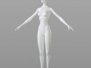 stylised female base 3Dモデル