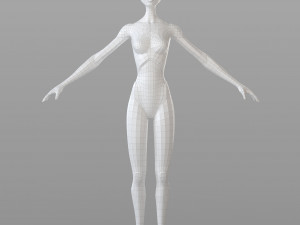 stylised female base 3Dモデル