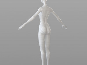 stylised female base 3Dモデル