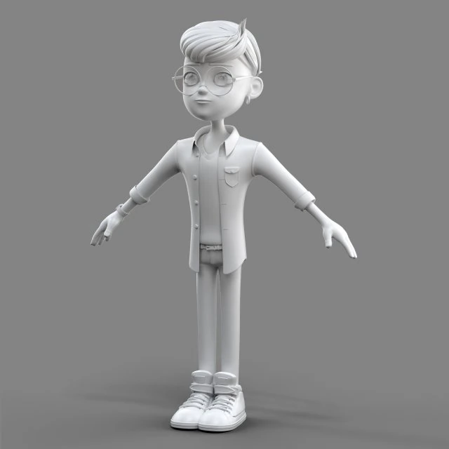 cartoon cool guy 3D Model .c4d .max .obj .3ds .fbx .stl .blend