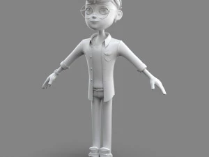 cartoon cool guy 3D Model