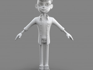 cartoon cool guy Model 3D