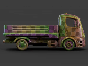 Cartoon Truck 3D Model