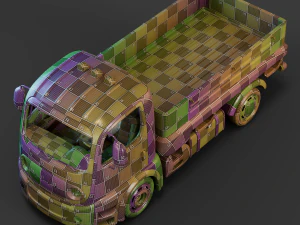 Cartoon Truck 3D Model