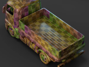 Cartoon Truck 3D Model