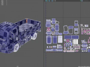 Cartoon Truck 3D Model