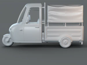Cartoon Three Wheeler 3D Model