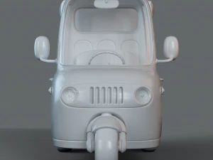 Cartoon Three Wheeler 3D Model