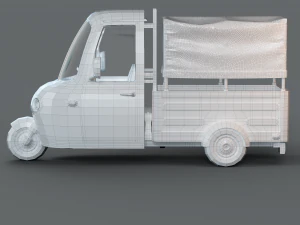 Cartoon Three Wheeler 3D Model