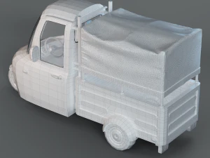 Cartoon Three Wheeler 3D Model
