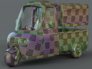 Cartoon Three Wheeler 3D Model