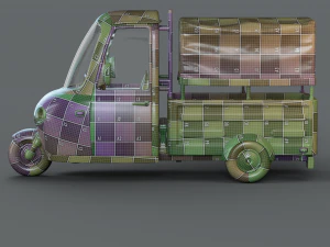 Cartoon Three Wheeler 3D Model