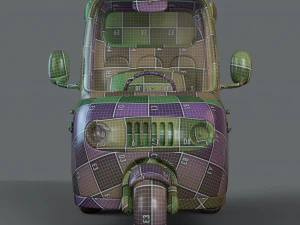 Cartoon Three Wheeler 3D Model