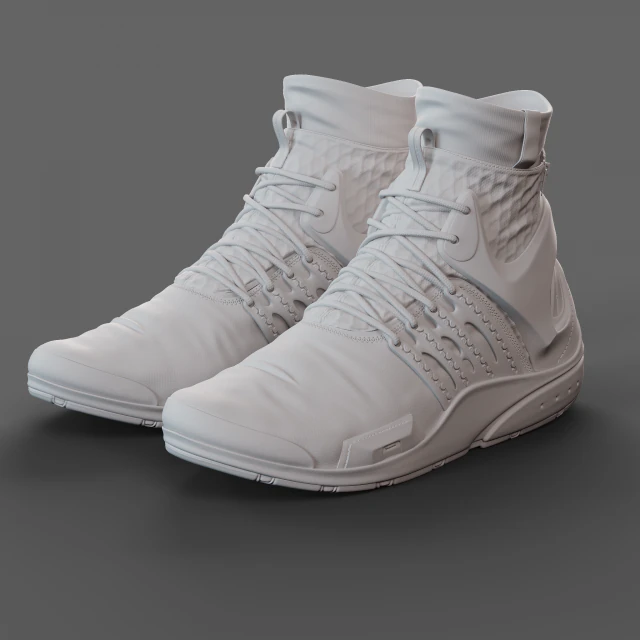 Realistic Cyberpunk Sport Shoes 3D Model .c4d .max .obj .3ds .fbx .stl .blend 