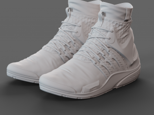 Realistic Cyberpunk Sport Shoes 3D Model