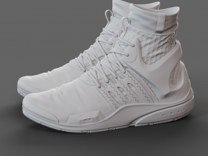 Realistic Cyberpunk Sport Shoes 3D Model