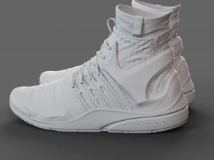 Realistic Cyberpunk Sport Shoes 3D Model