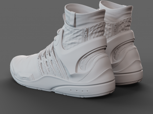 Realistic Cyberpunk Sport Shoes 3D Model