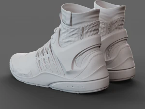 Realistic Cyberpunk Sport Shoes 3D Model
