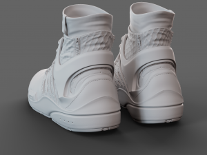Realistic Cyberpunk Sport Shoes 3D Model