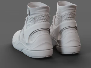 Realistic Cyberpunk Sport Shoes 3D Model