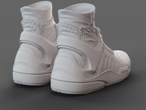 Realistic Cyberpunk Sport Shoes 3D Model