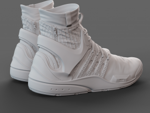 Realistic Cyberpunk Sport Shoes 3D Model