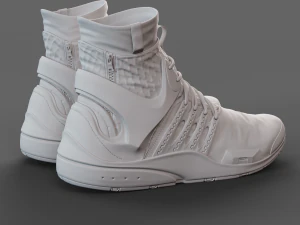 Realistic Cyberpunk Sport Shoes 3D Model