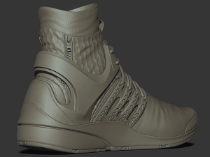Realistic Cyberpunk Sport Shoes 3D Model