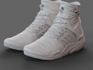 Realistic Cyberpunk Sport Shoes 3D Model