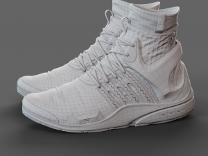 Realistic Cyberpunk Sport Shoes 3D Model