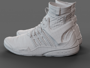 Realistic Cyberpunk Sport Shoes 3D Model