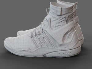 Realistic Cyberpunk Sport Shoes 3D Model