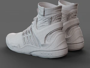 Realistic Cyberpunk Sport Shoes 3D Model
