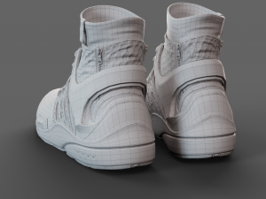 Realistic Cyberpunk Sport Shoes 3D Model