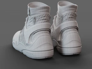 Realistic Cyberpunk Sport Shoes 3D Model