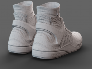Realistic Cyberpunk Sport Shoes 3D Model