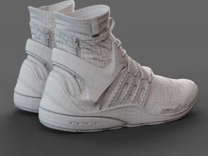 Realistic Cyberpunk Sport Shoes 3D Model