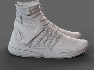 Realistic Cyberpunk Sport Shoes 3D Model