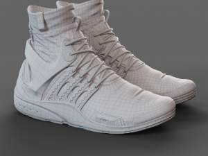 Realistic Cyberpunk Sport Shoes 3D Model