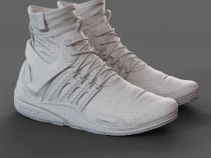 Realistic Cyberpunk Sport Shoes 3D Model