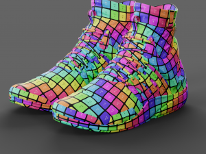 Realistic Cyberpunk Sport Shoes 3D Model