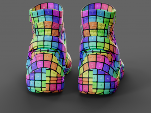 Realistic Cyberpunk Sport Shoes 3D Model
