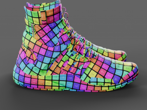 Realistic Cyberpunk Sport Shoes 3D Model