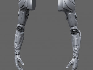 Realistic Cyberpunk Arm Augment Modello 3D
