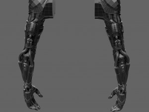 Realistic Cyberpunk Arm Augment Modello 3D